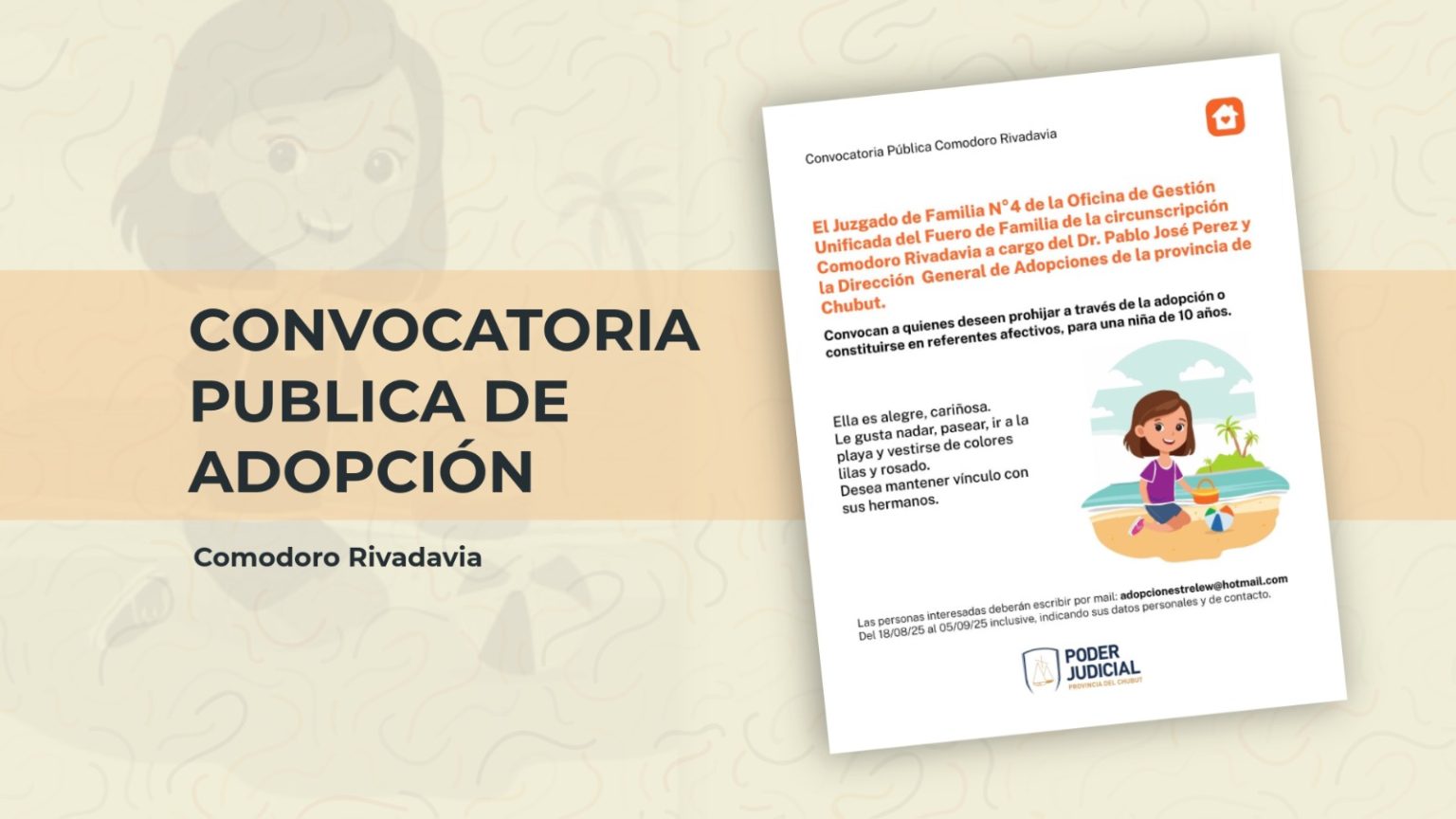 Convocatoria pública de adopción