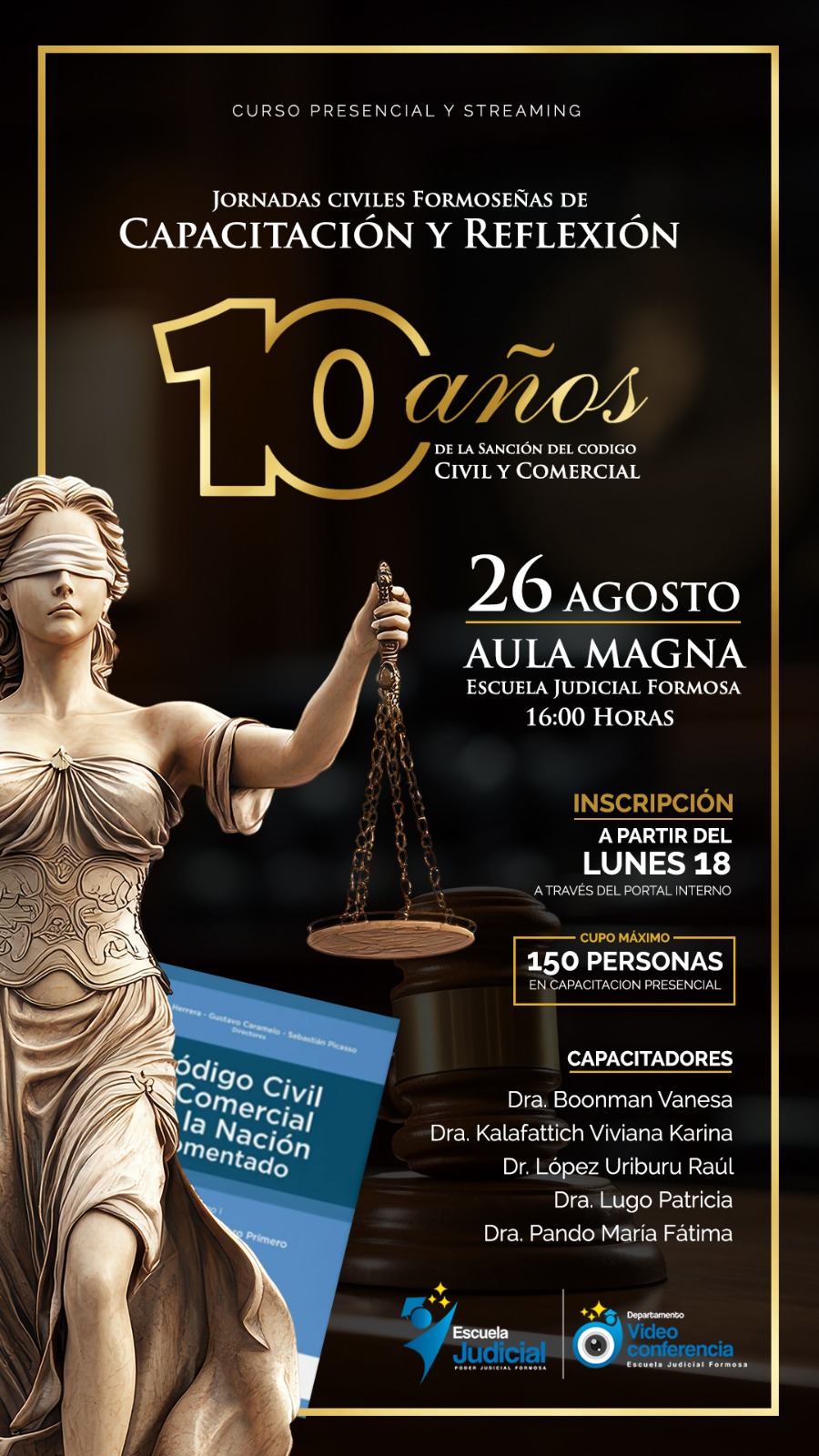 Inscripción a partir del lunes 18 de agosto a través del portal interno