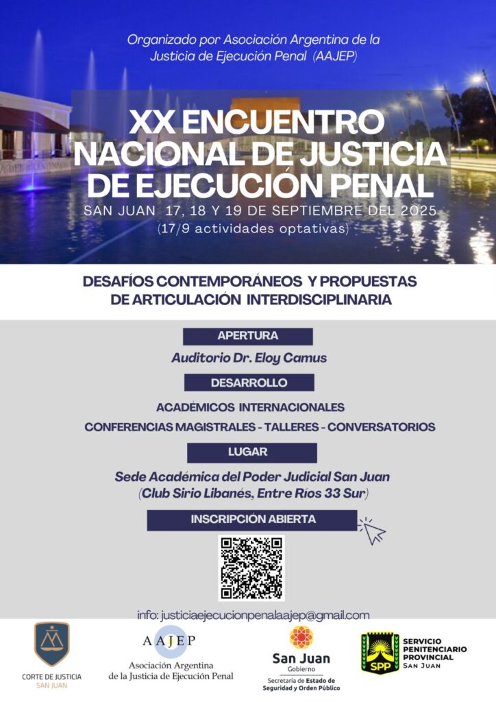 XX Encuentro nacional de justicia en ejecución penal