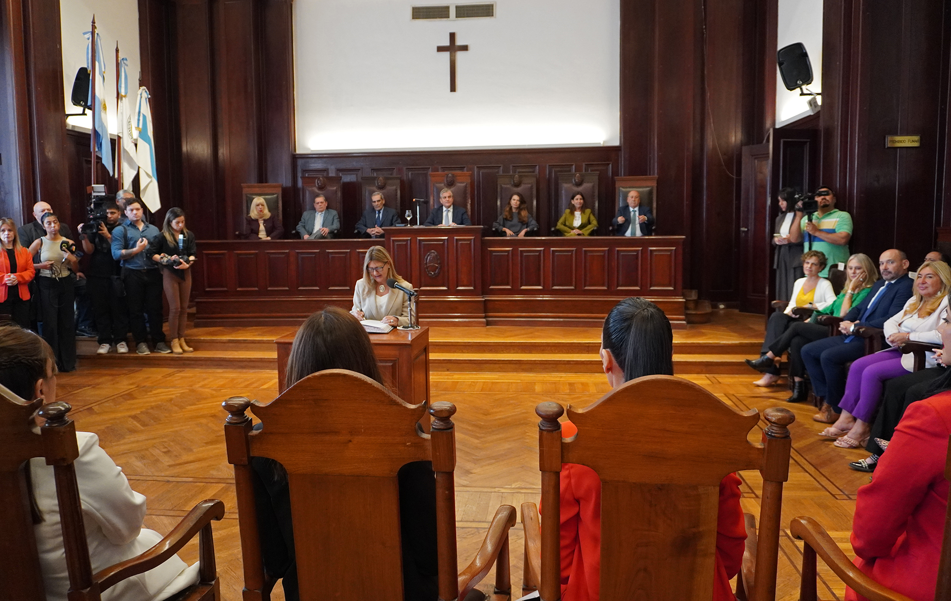 El acto se realizó en el Palacio de Tribunales