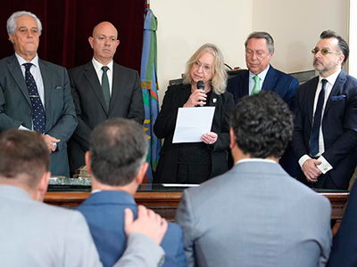 Acto de jura de magistrados de la departamental Mercedes