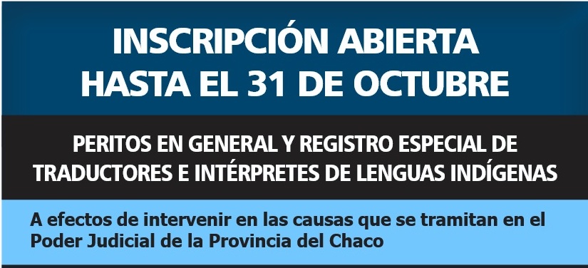 Inscripción abierta hasta el 31 de octubre