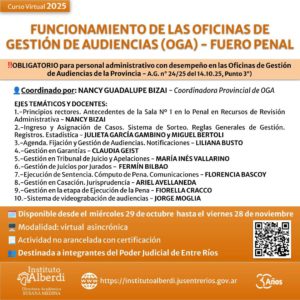 El cursado será virtual asincrónico y con evaluación