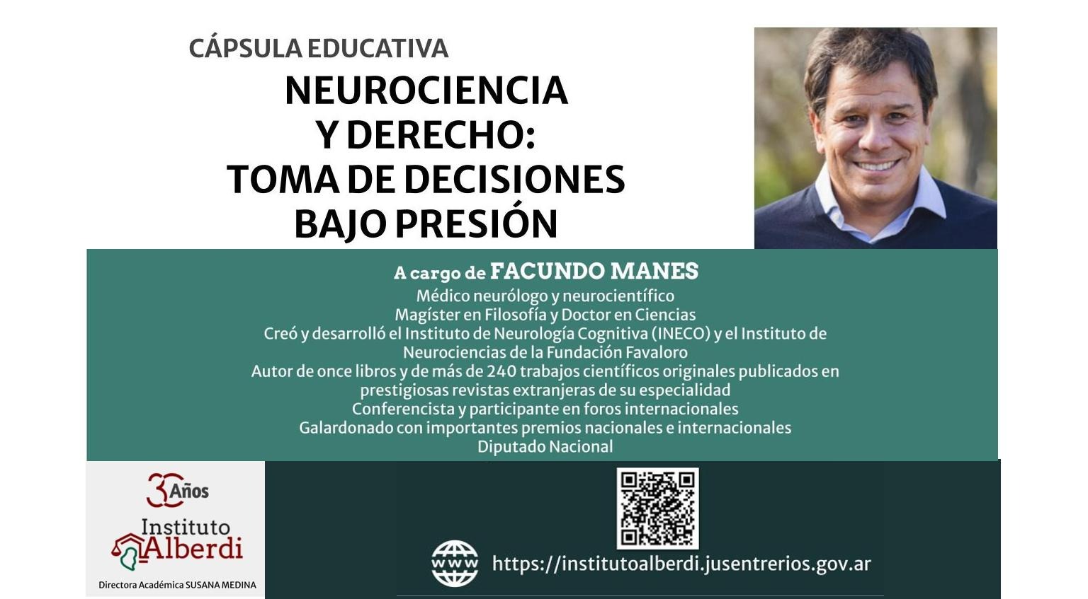 Estará a cargo de Facundo Manes