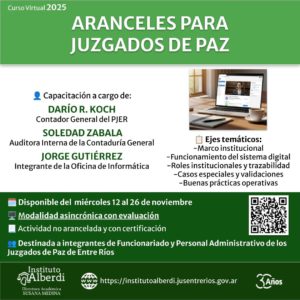 "Aranceles para Juzgados de Paz"