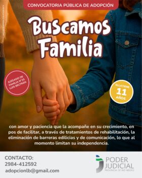 Convocatoria pública de adopción