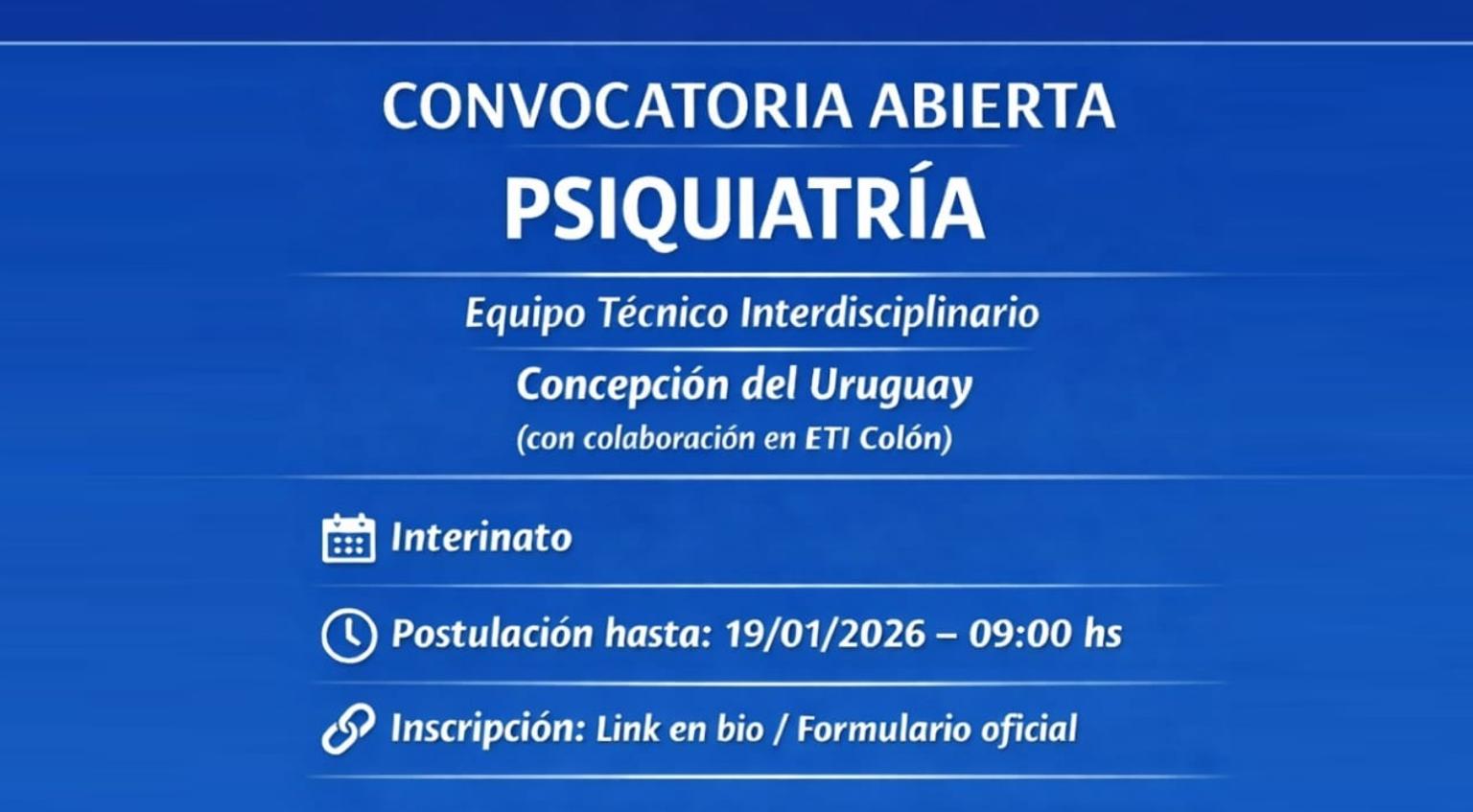 Convocatoria abierta
