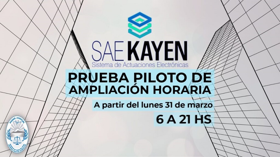 Prueba piloto de ampliación horaria en sistema SAE Kayen