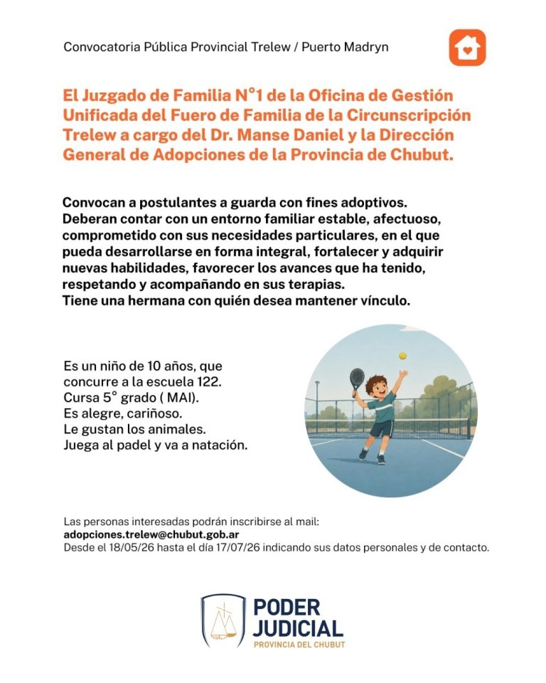 Convocatoria Pública Provincial (Trelew/Puerto Madryn)