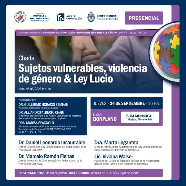 Sujetos vulnerables, violencia de género y Ley Lucio