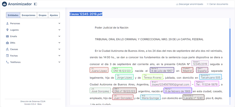 Datos ficticios con fines ilustrativos
