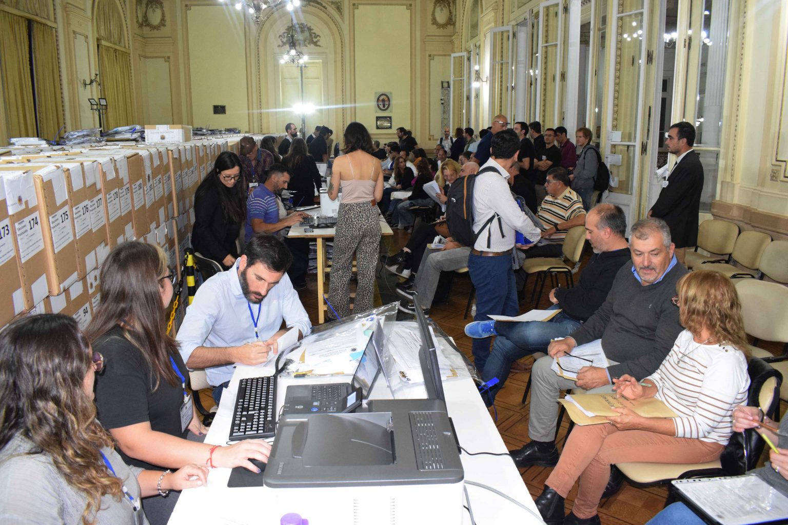 Escrutinio definitivo en el Palacio de Justicia
