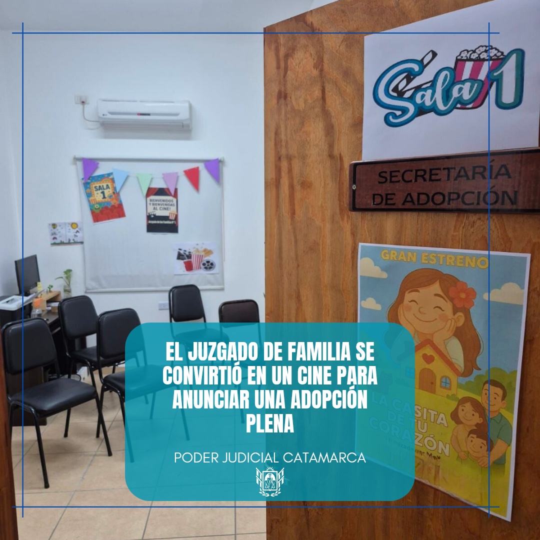 El Juzgado de Familia de Primera Nominación se transformó en un cine